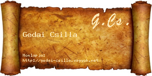 Gedai Csilla névjegykártya
