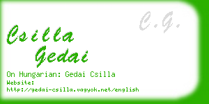 csilla gedai business card